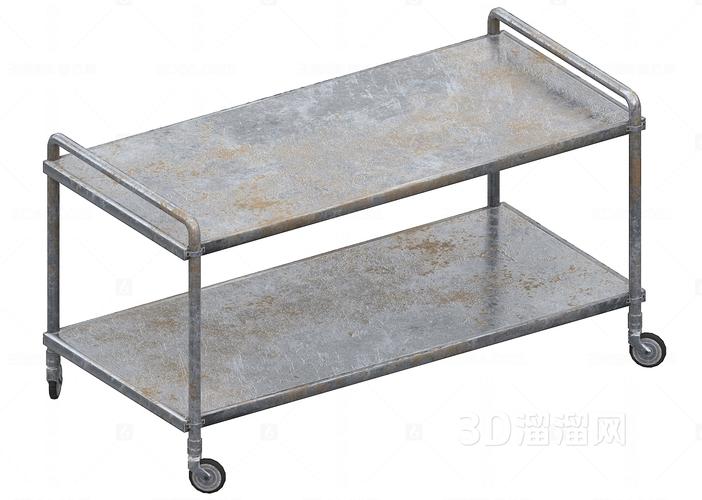 金属推车餐车工具车等3d模型